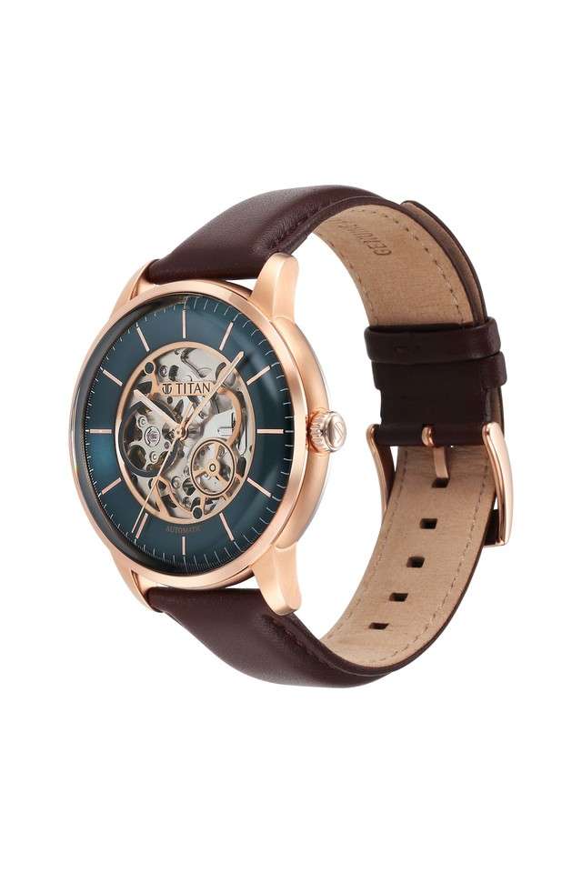 Mens-Automatics-9110-Upgrades-Green-Dial-Leather-Analog-Watch