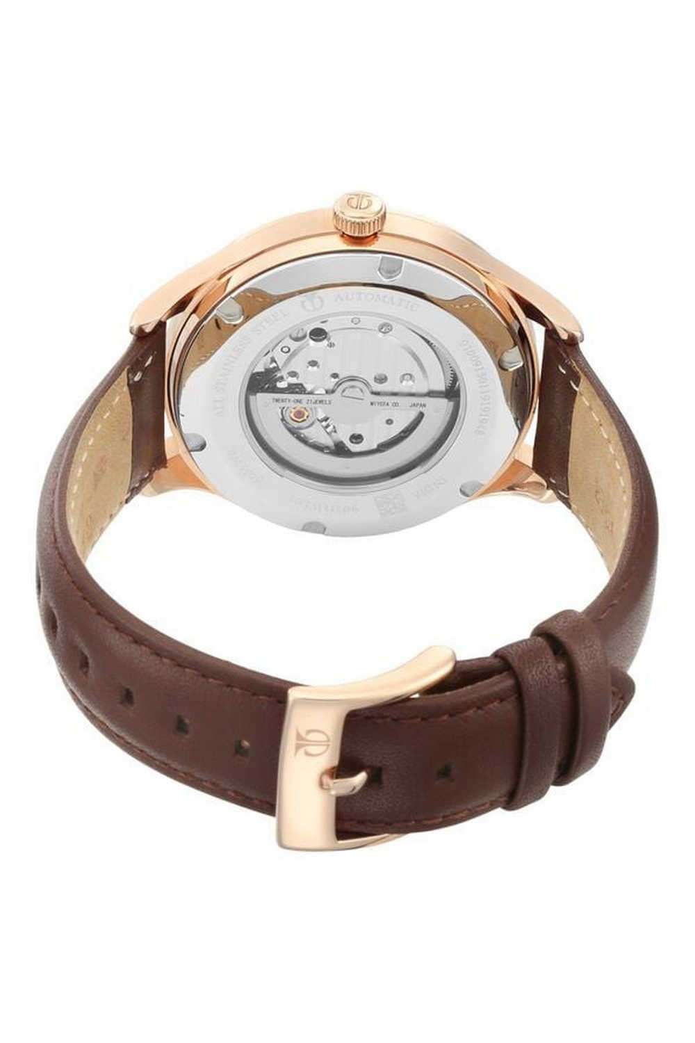 Men-s-43-mm-Automatic-Watch---Blue-Dial-With-Brown-Leather-Strap-(NT90111WL01)