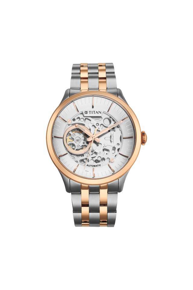 Mens-43-mm-Metal-Mechanicals-Silver-White-Dial-Stainless-Steel-Analog-Watch---90140KM01