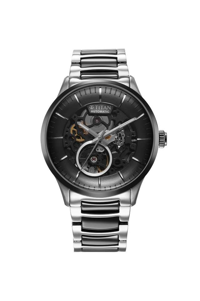 48-x-13.40-x-42.20-mm-Black-Dial-Stainless-Steel-&-Ceramic-Analogue-Watch-For-Men