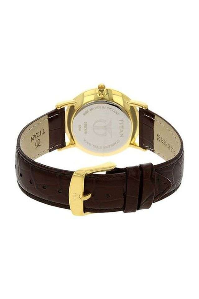 Mens-White-Dial-Leather-Analogue-Watch---NK9162YL01