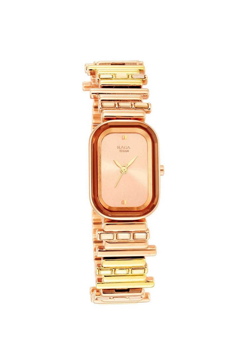 Raga-Love-All-Women-s-20-mm-Quartz-Analogue-Watch---Rose-Gold-Dial-With-Two-Toned-Metal-Strap-(-(NT95154KM01)