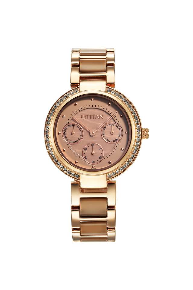 Acetate-Glam-39.5-mm-Brown-Dial-Brass-&-Plastic-Analog-Watch-For-Women---95187KD03