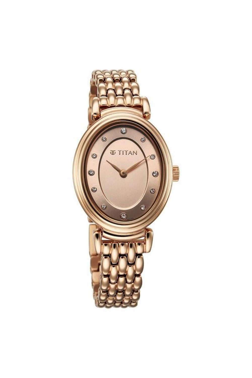 Aura-Women-s-28-mm-Quartz-Analogue-Watch---Rose-Gold-Dial-With-Rose-Gold-Stainless-Steel-Strap-(NT95242WM01)