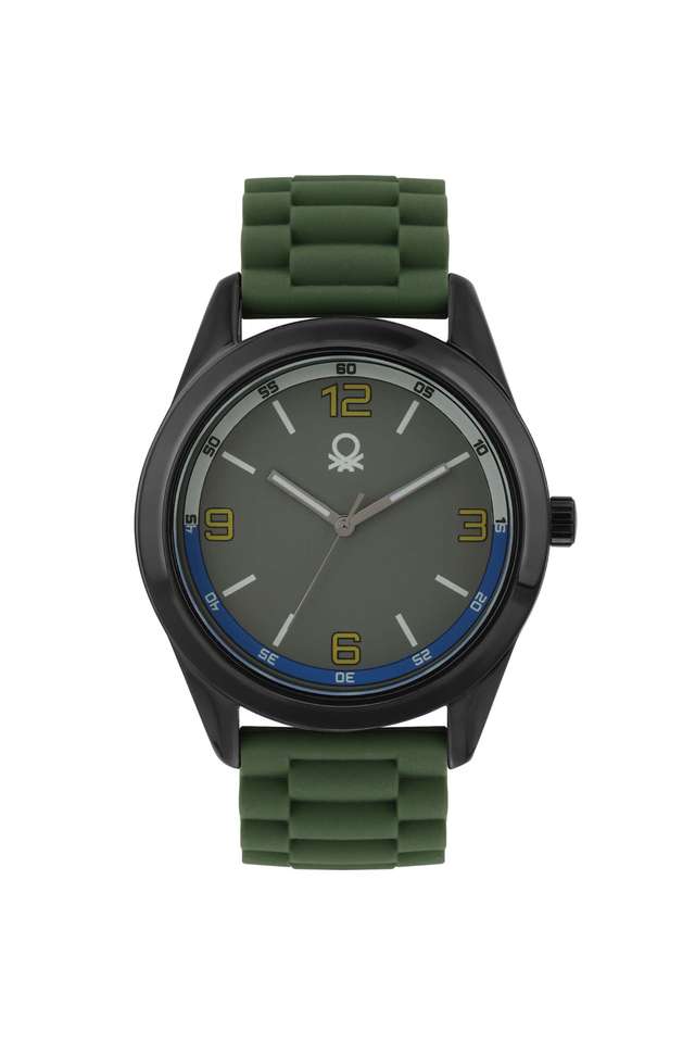 Quartz-44-mm-Green-Dial-Silicone-Analogue-Wrist-Watch-For-Men---UWUCG0206