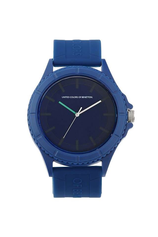 Quartz-46-mm-Blue-Dial-Silicone-Analogue-Wrist-Watch-For-Men---UWUCG1006