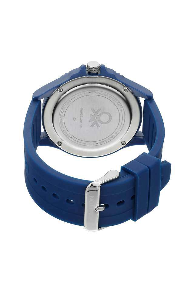 Quartz-46-mm-Blue-Dial-Silicone-Analogue-Wrist-Watch-For-Men---UWUCG1006