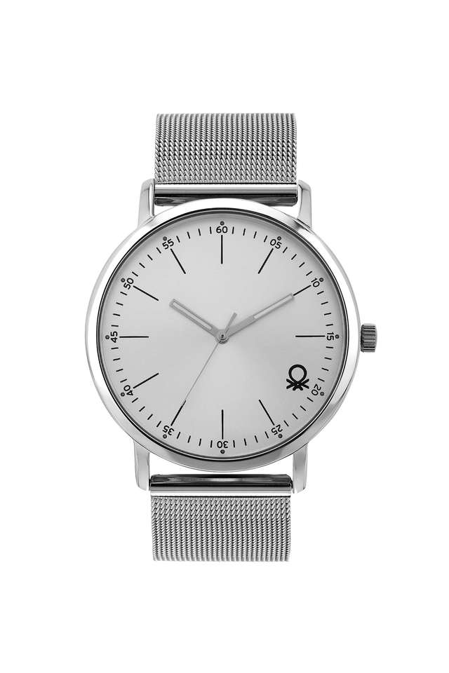 Quartz-42-mm-Silver-Dial-Stainless-Steel-Analogue-Wrist-Watch-For-Men---UWUCG1306