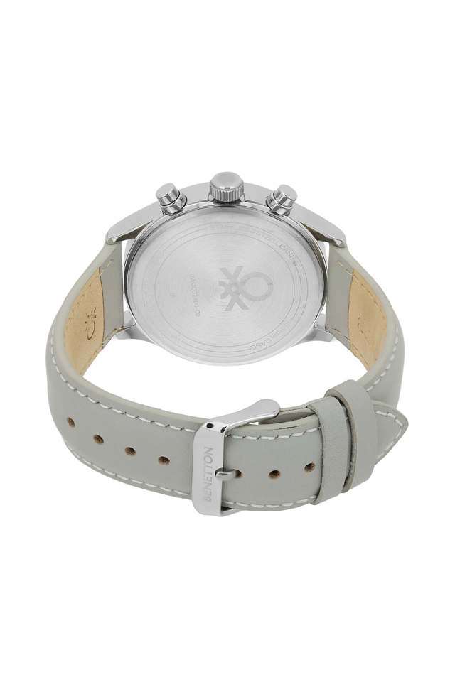 Quartz-43-mm-Silver-Dial-Leather-Analogue-Wrist-Watch-For-Men---UWUCG2400