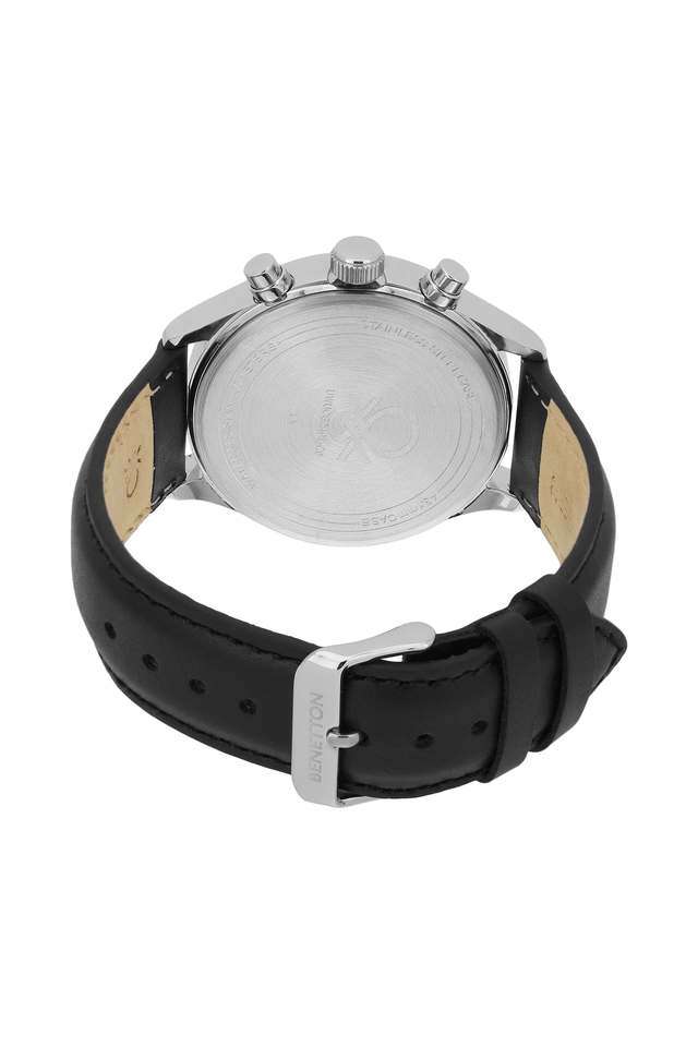 Quartz-43-mm-Black-Dial-Leather-Analogue-Wrist-Watch-For-Men---UWUCG2401