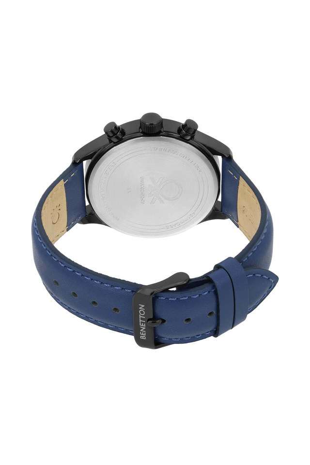 Quartz-43-mm-Blue-Dial-Leather-Analogue-Wrist-Watch-For-Men---UWUCG2402