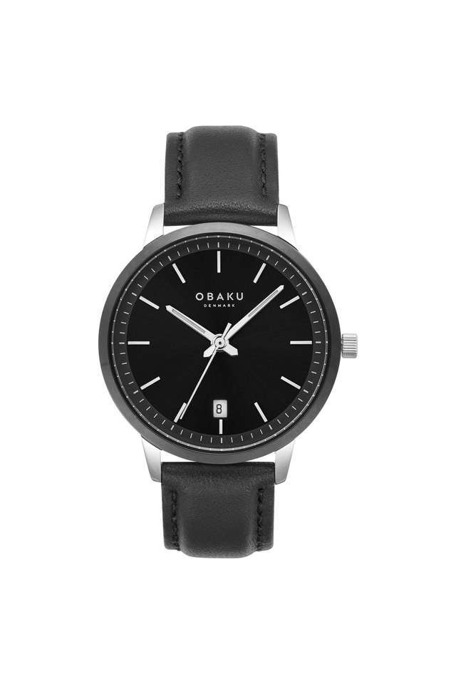 Tern-Lille-42-mm-Black-Dial-Leather-Analog-Watch-For-Men---V270GDABRB
