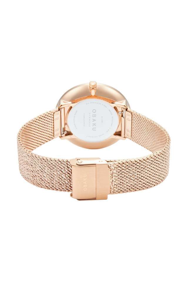 Glans---Roses-Women-s-36-mm-Analogue-Quartz-Watch---White-Dial-with-Rose-Gold-Stainless-Steel-Strap-(V288LXVWHV)