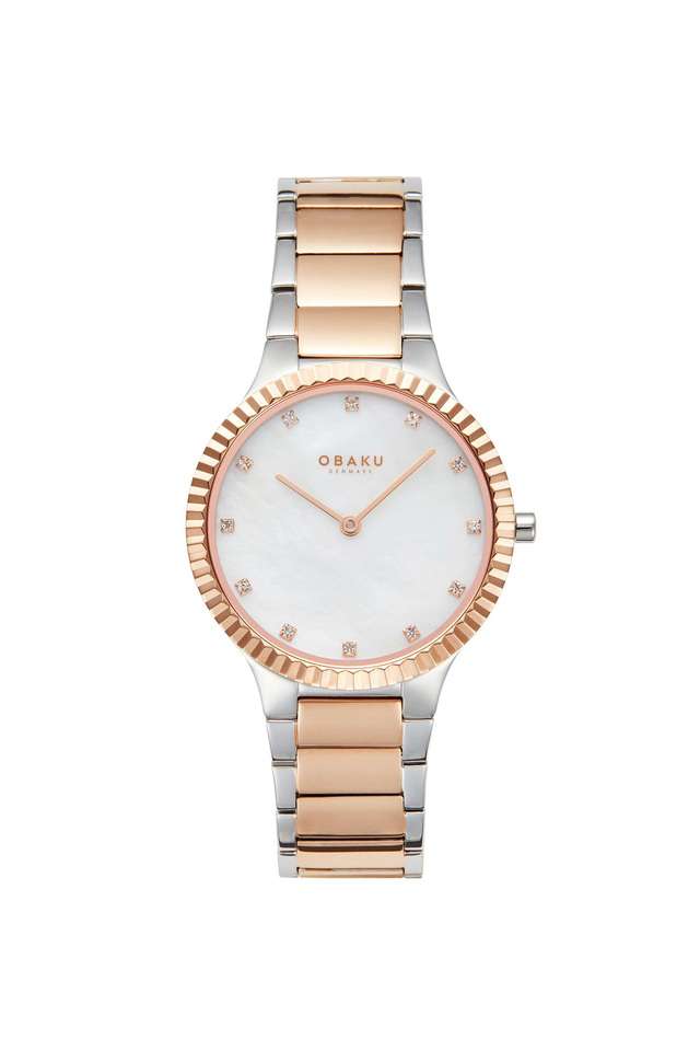 Buy Obaku Denmark NoColour 36 mm White Dial Stainless Steel