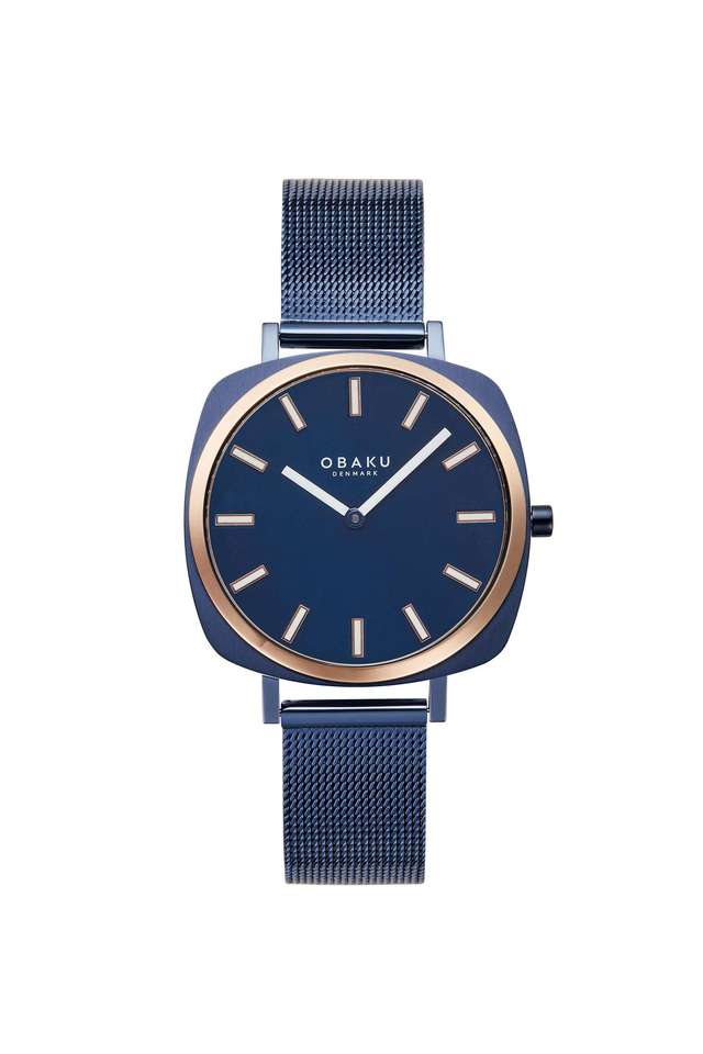 Punkter-Lille-Ocean-Women-s-38.5-mm-Analogue-Quartz-Watch---Blue-Dial-with-Blue-Stainless-Steel-Strap-(V296LXSLML)