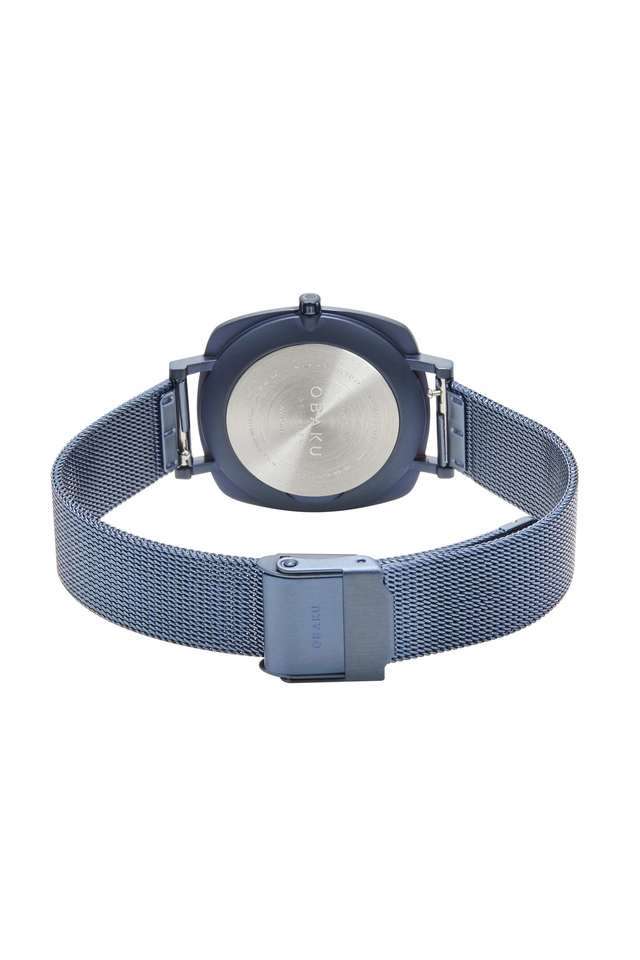 Punkter-Lille-Ocean-Women-s-38.5-mm-Analogue-Quartz-Watch---Blue-Dial-with-Blue-Stainless-Steel-Strap-(V296LXSLML)