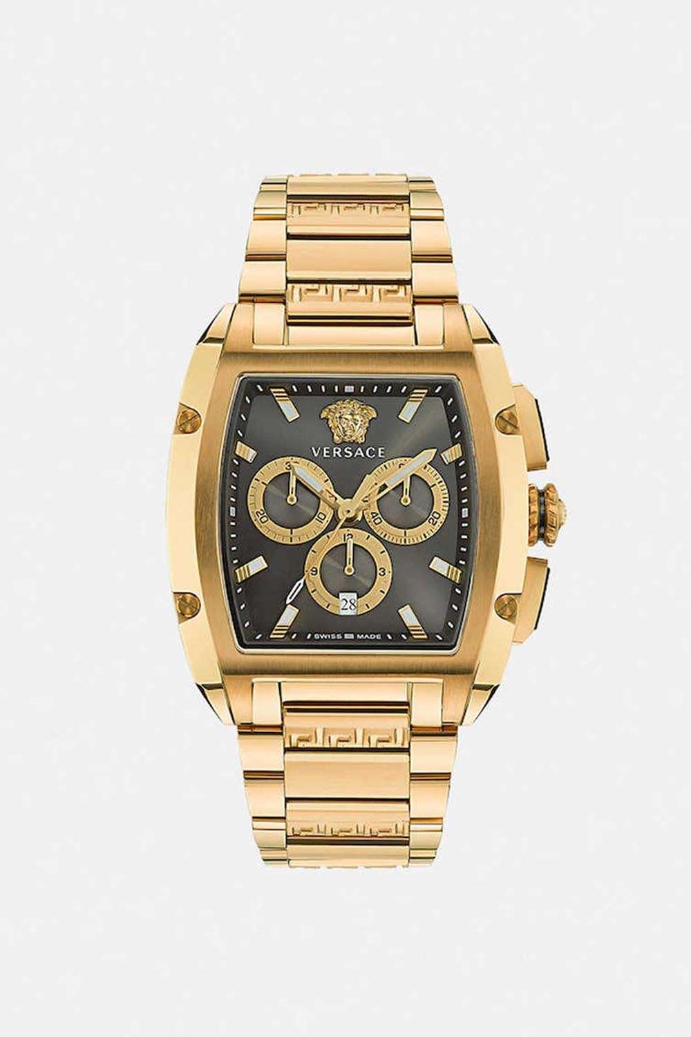 Dominus-Men-s-42-mm-Chronograph-Quartz-Watch---Black-Dial-with-Gold-Stainless-Steel-Strap-(VE6H00523)