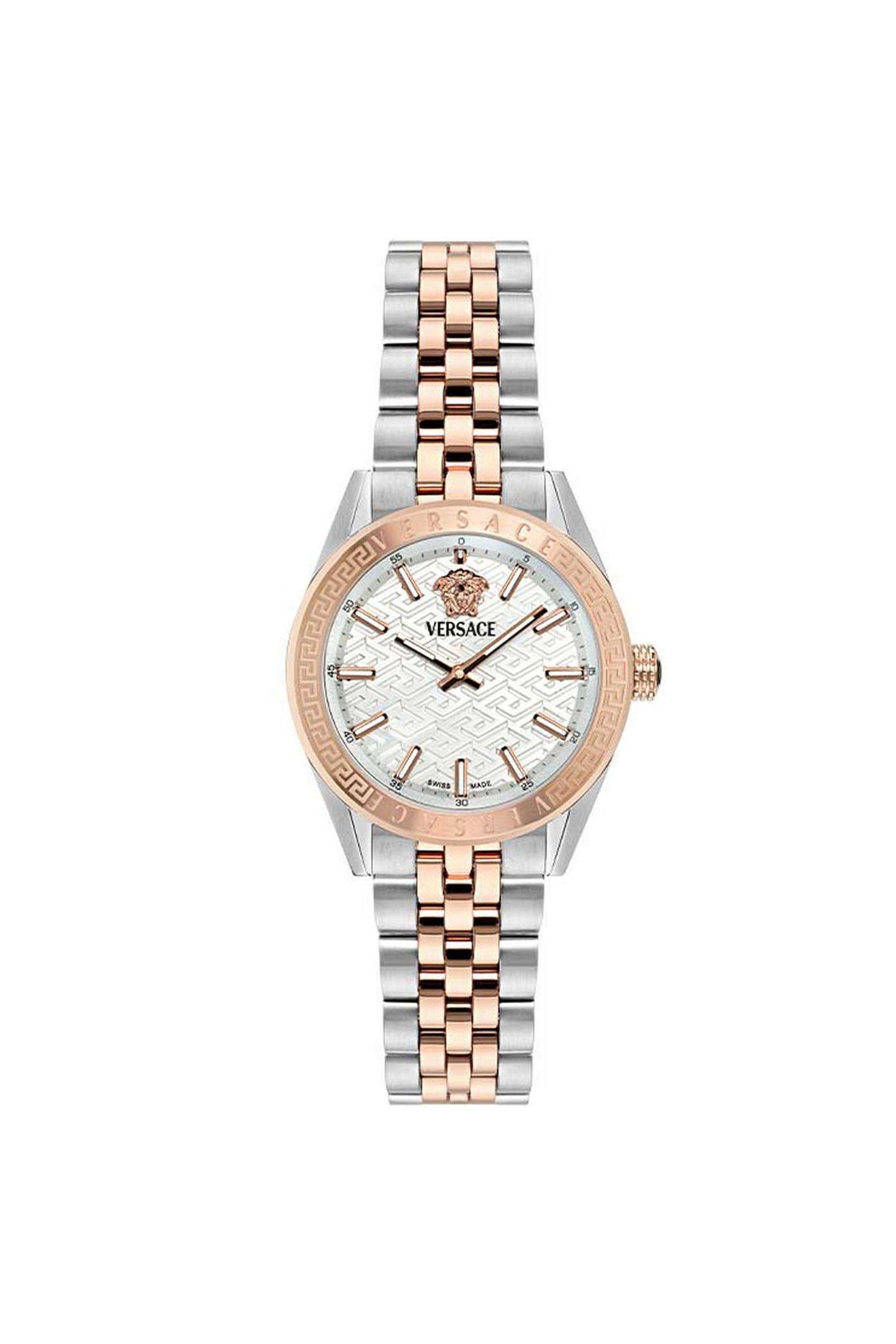 V-Code-Lady-Women-s-36-mm-Analogue-Quartz-Watch---White-Dial-with-Silver-Stainless-Steel-Strap-(VE8I00624)