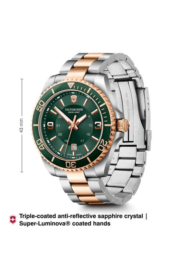 Buy Victorinox NoColour Maverick 43 mm Green Dial Stainless Steel