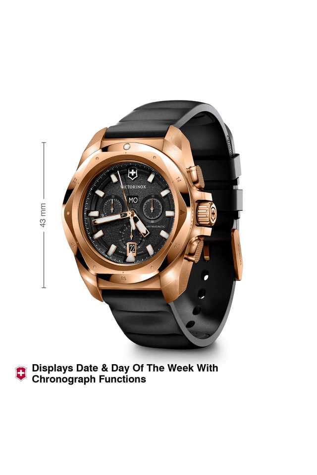 Buy Victorinox Black I.N.O.X. Chrono 44 mm Black Dial Rubber