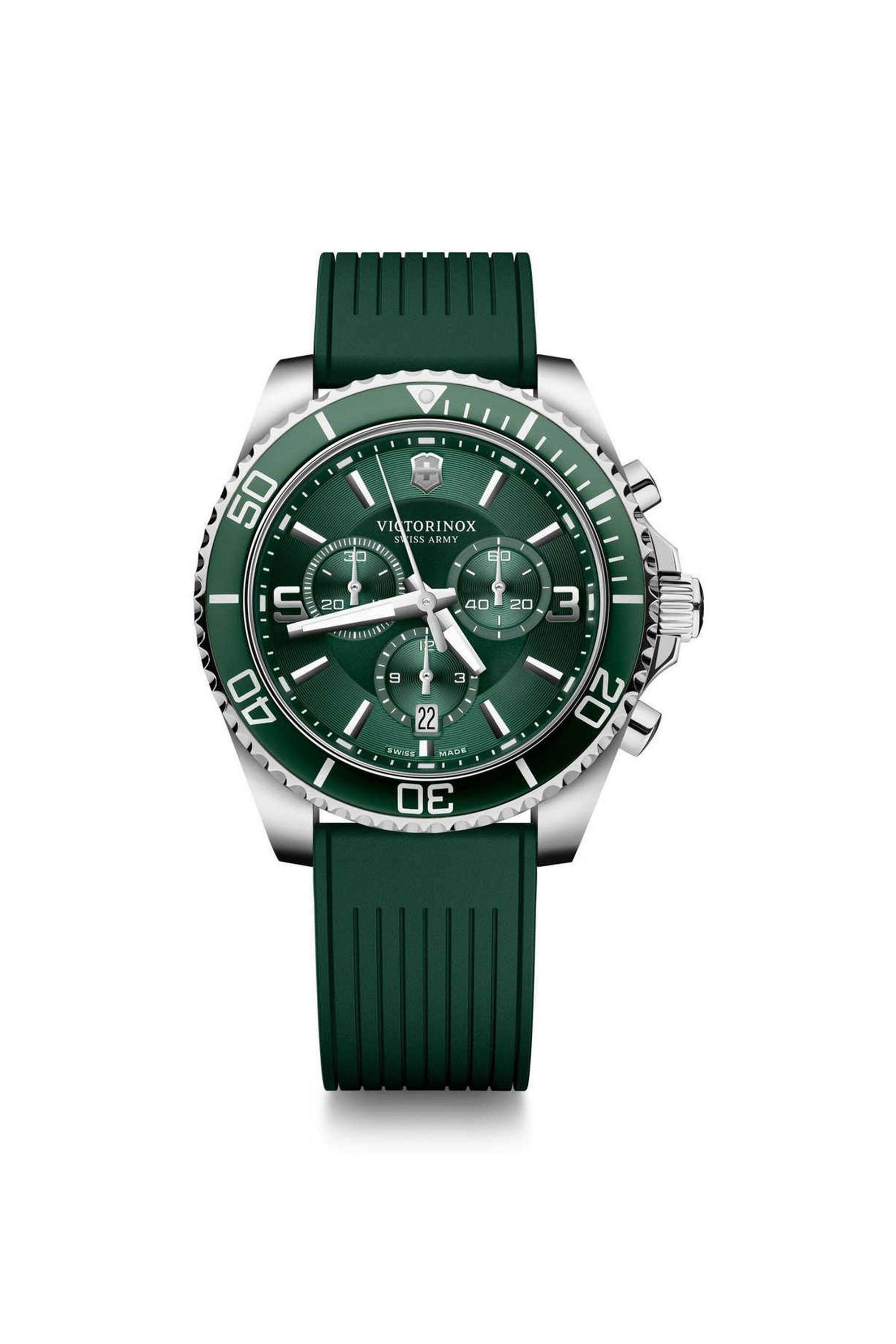 Buy Victorinox green Maverick 43 mm Green Dial Rubber Chronograph