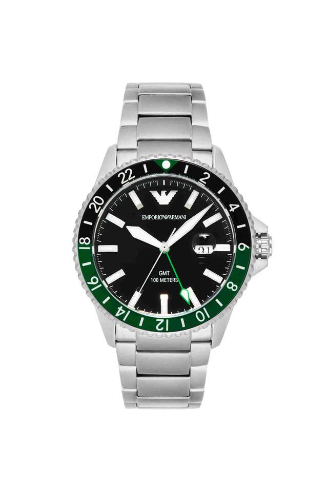 Quartz-42-mm-Black-Dial-Stainless-Steel-Analogue-Wrist-Watch-for-Men---AR11589