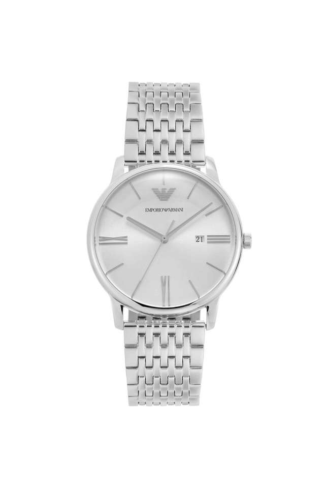 Quartz-42-mm-White-Dial-Stainless-Steel-Analogue-Wrist-Watch-for-Men---AR11599