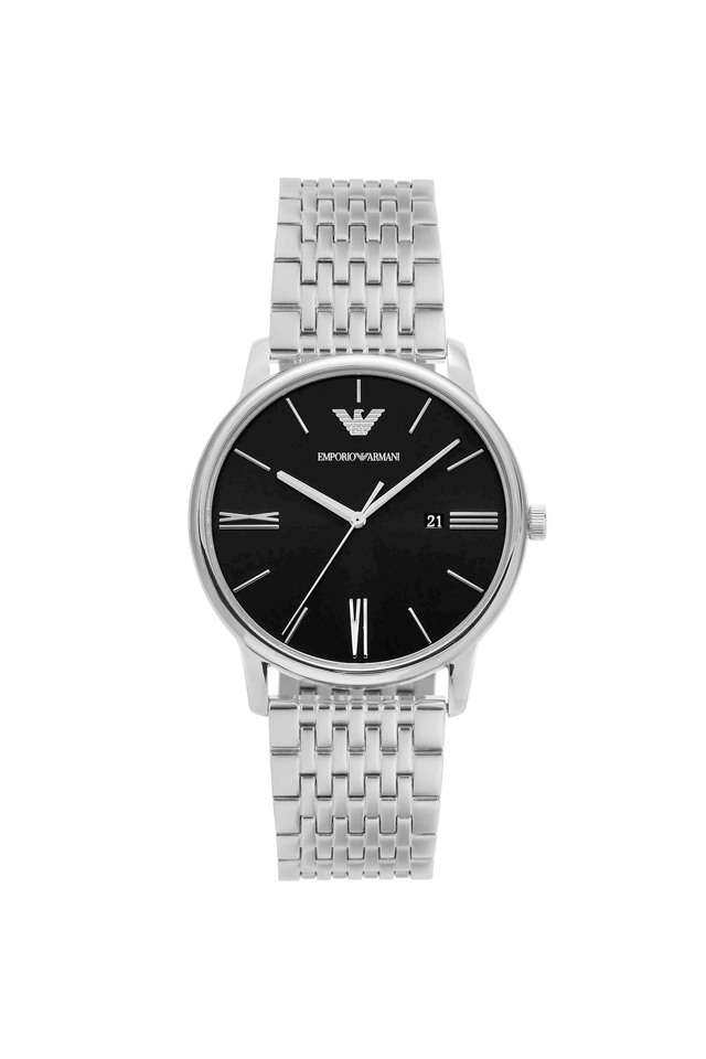 Quartz-42-mm-Black-Dial-Stainless-Steel-Analogue-Wrist-Watch-for-Men---AR11600