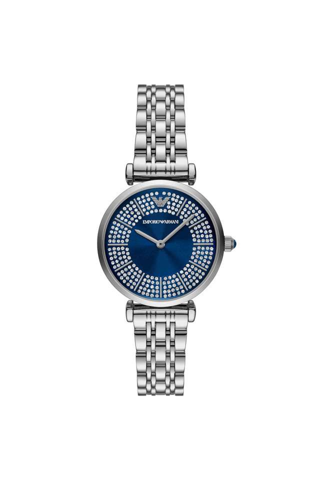 Quartz-32-mm-Blue-Dial-Stainless-Steel-Analogue-Wrist-Watch-for-Women---AR11627