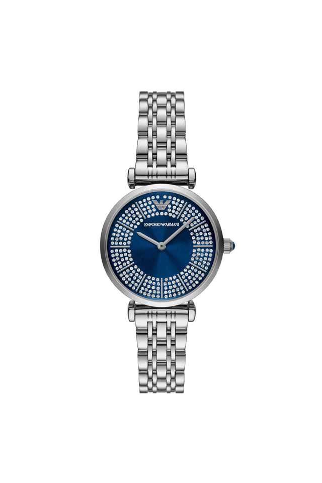 Quartz-32-mm-Blue-Dial-Stainless-Steel-Analogue-Wrist-Watch-for-Women---AR11627