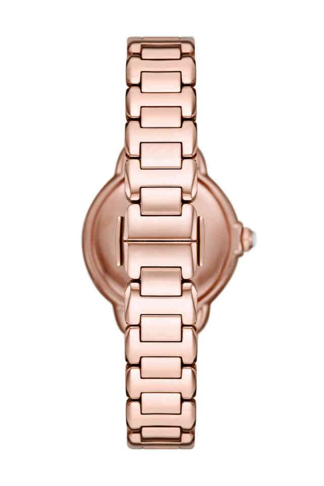 Women-s-32-mm-Analogue-Quartz-Watch---Silver-Dial-with-Rose-Gold-Stainless-Steel-Strap-(AR11633)