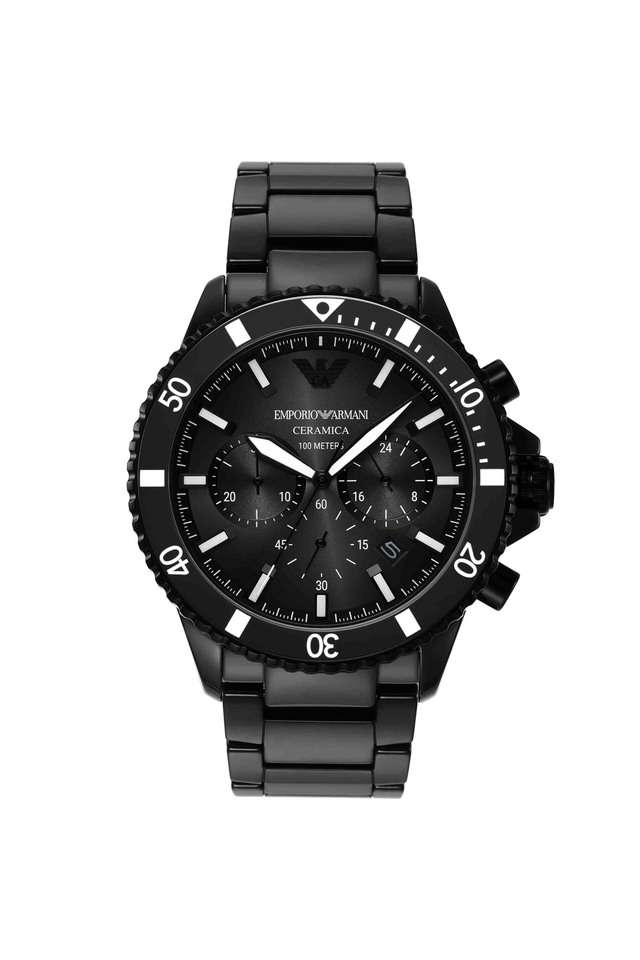 Quartz-43-mm-Grey-Dial-Ceramic-Chronograph-Wrist-Watch-for-Men---AR70010