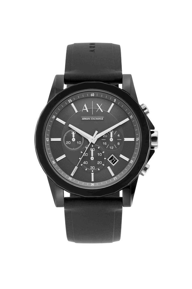 Quartz-44-mm-Black-Dial-Silicone-Chronograph-Wrist-Watch-for-Men---AX1326