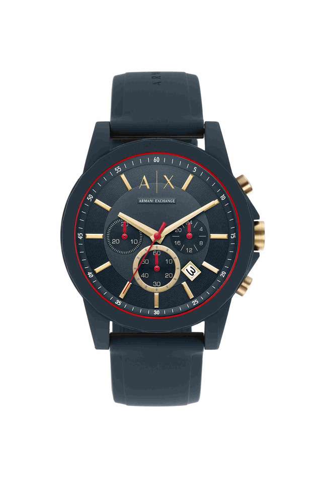 Quartz-47-mm-Blue-Dial-Silicone-Chronograph-Wrist-Watch-for-Men---AX1335