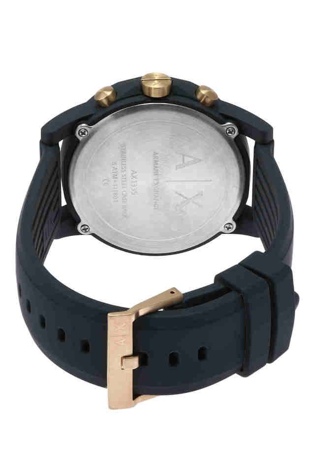 Quartz-47-mm-Blue-Dial-Silicone-Chronograph-Wrist-Watch-for-Men---AX1335