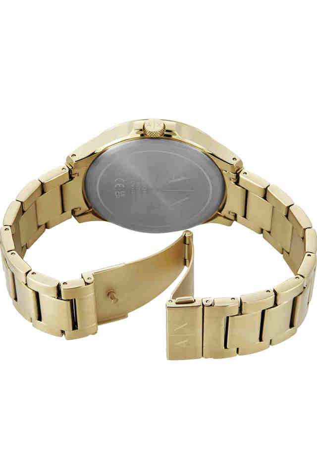 Quartz-46-mm-Black-Dial-Stainless-Steel-Chronograph-Wrist-Watch-for-Men---AX2461