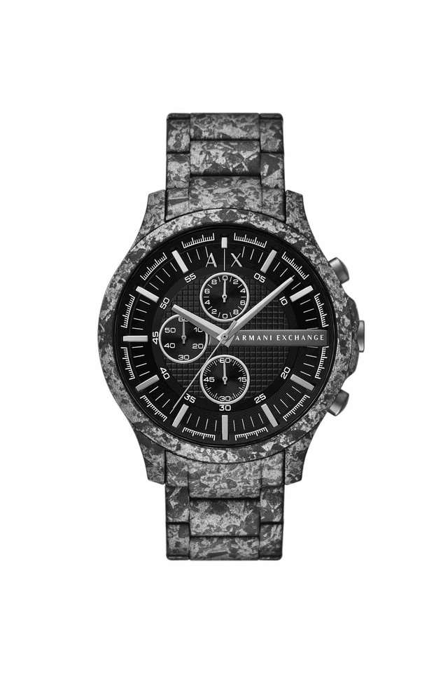 Quartz-46-mm-Grey-Dial-Stainless-Steel-Chronograph-Wrist-Watch-for-Men---AX2462