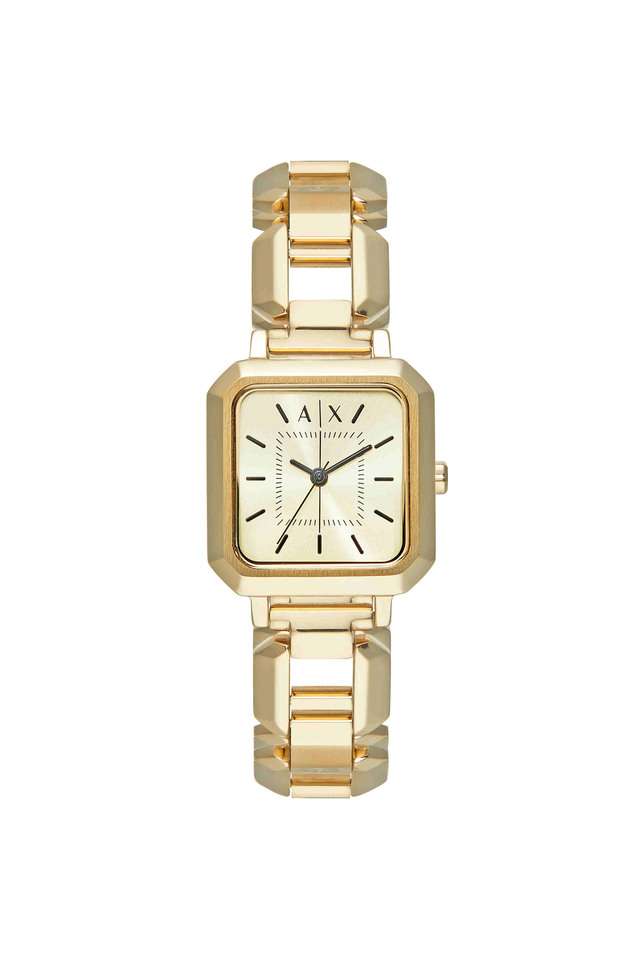 Quartz-27-mm-Gold-Dial-Stainless-Steel-Analogue-Wrist-Watch-for-Women---AX5721
