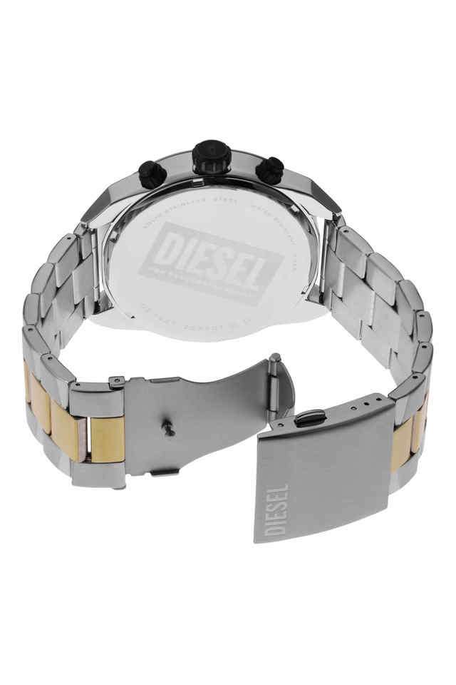 Spiked-49-mm-Black-Dial-Stainless-Steel-Chronograph-Wrist-Watch-for-Men---DZ4627