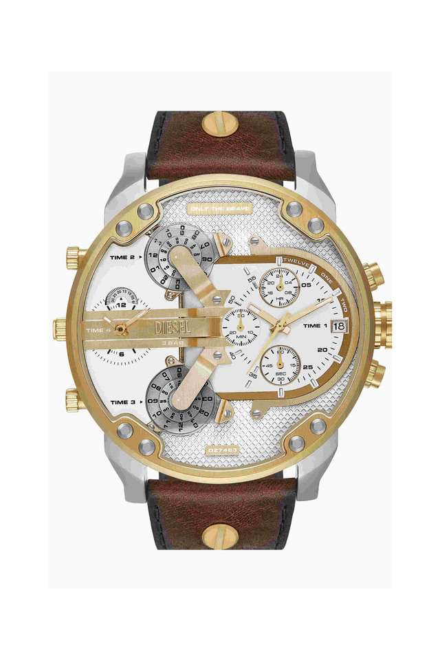 Mr.-Daddy-2-57-mm-Silver-Dial-Leather-Chronograph-Wrist-Watch-for-Men---DZ7483