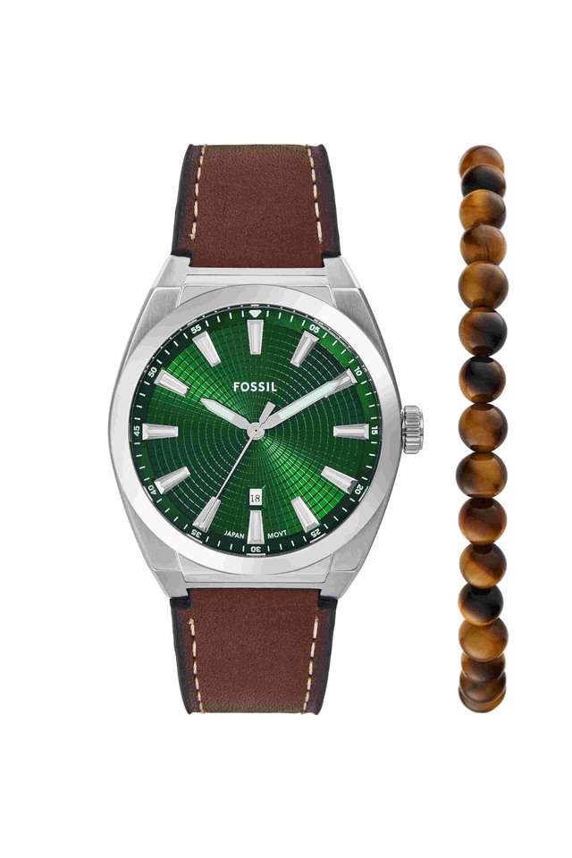 Everett-42-mm-Green-Dial-Leather-Analogue-Wrist-Watch-for-Men---FS6080SET