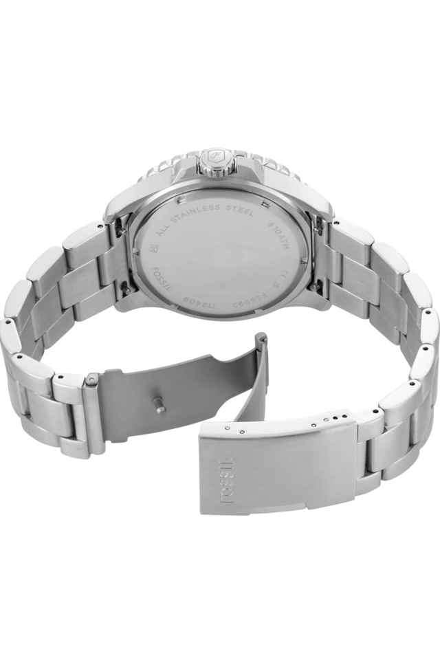 Blue-Gmt-46-mm-Black-Dial-Stainless-Steel-Analogue-Wrist-Watch-for-Men---FS6092