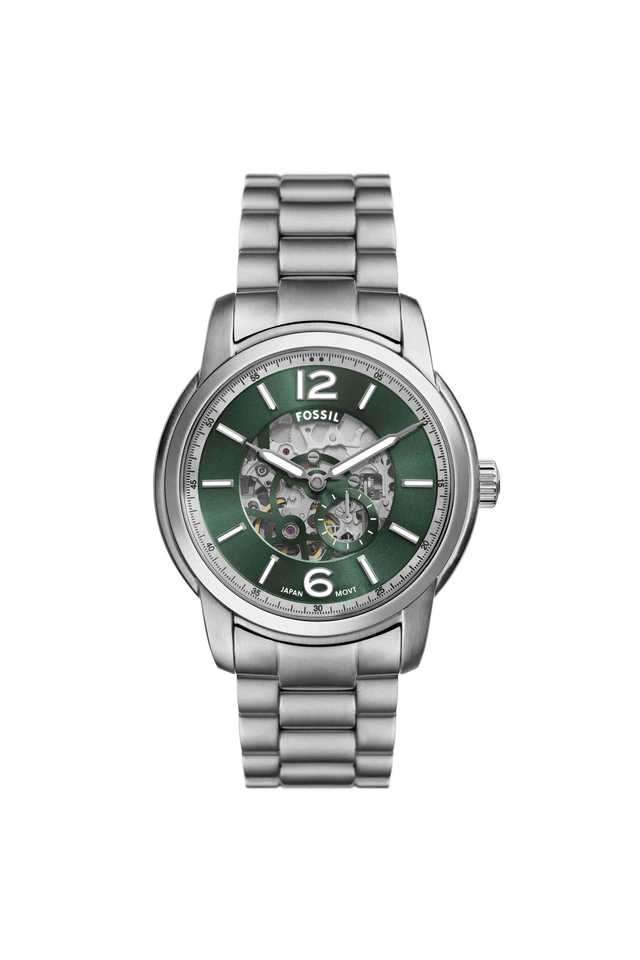 Heritage-43-mm-Green-Dial-Stainless-Steel-Analogue-Wrist-Watch-for-Men---ME3262