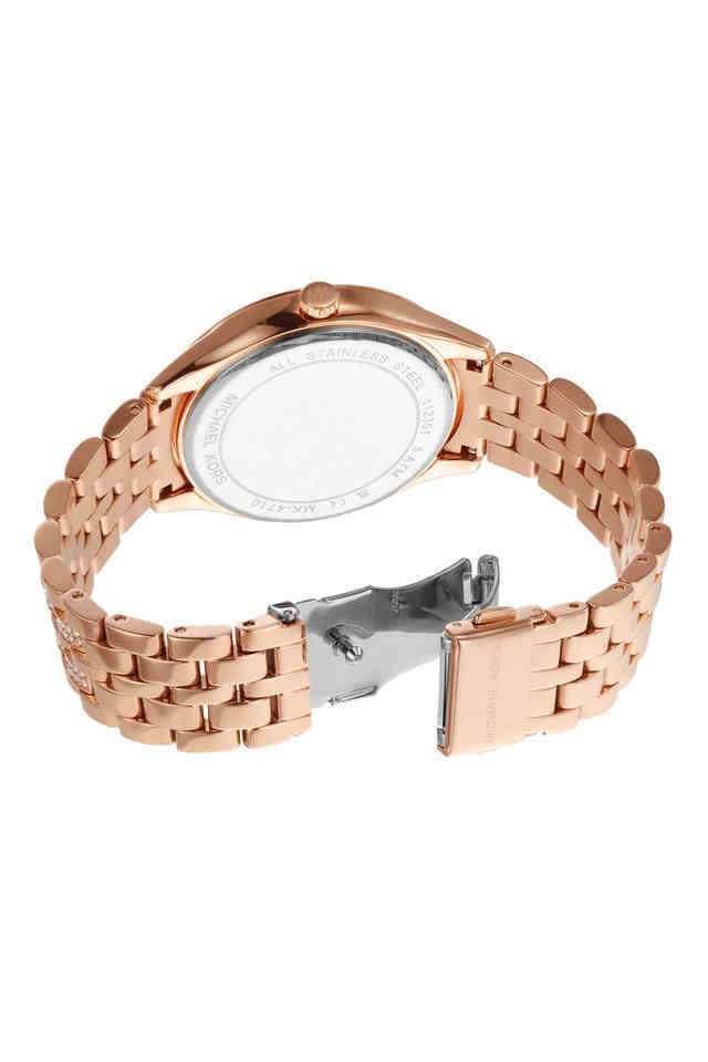 Harlowe-38-mm-Rose-Gold-Dial-Stainless-Steel-Analogue-Wrist-Watch-for-Women---MK4710