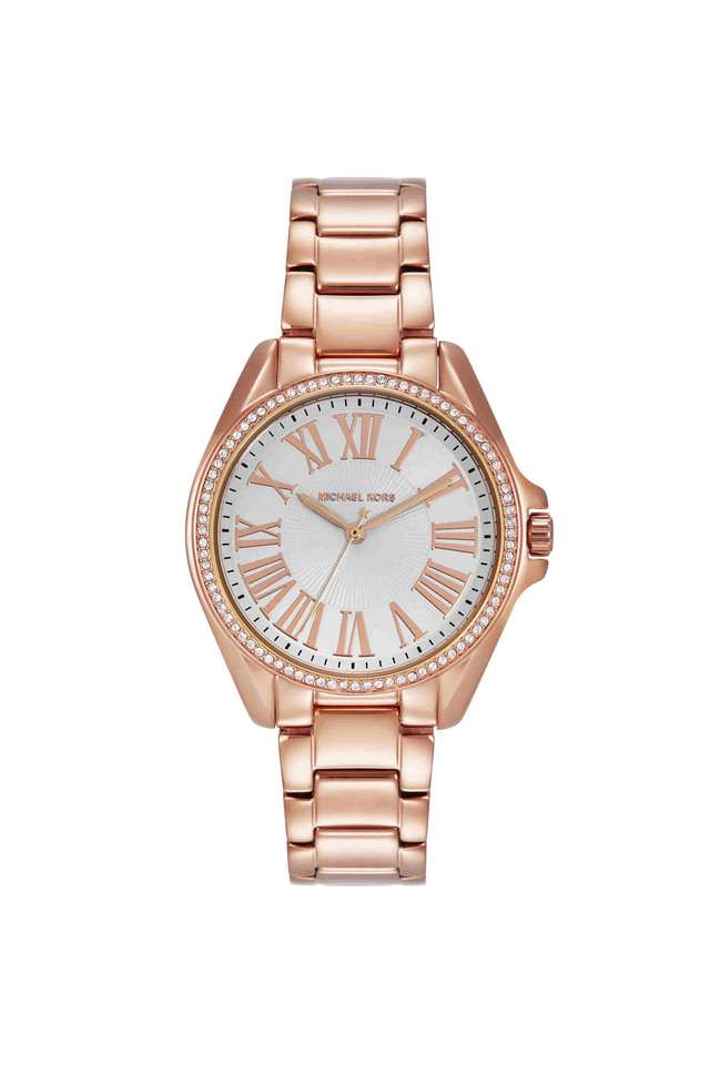 Kacie-Women-s-39-mm-Quartz-Analog-Watch---Silver-Dial-With-Rose-Gold-Stainless-Steel-Strap-(MK4853)