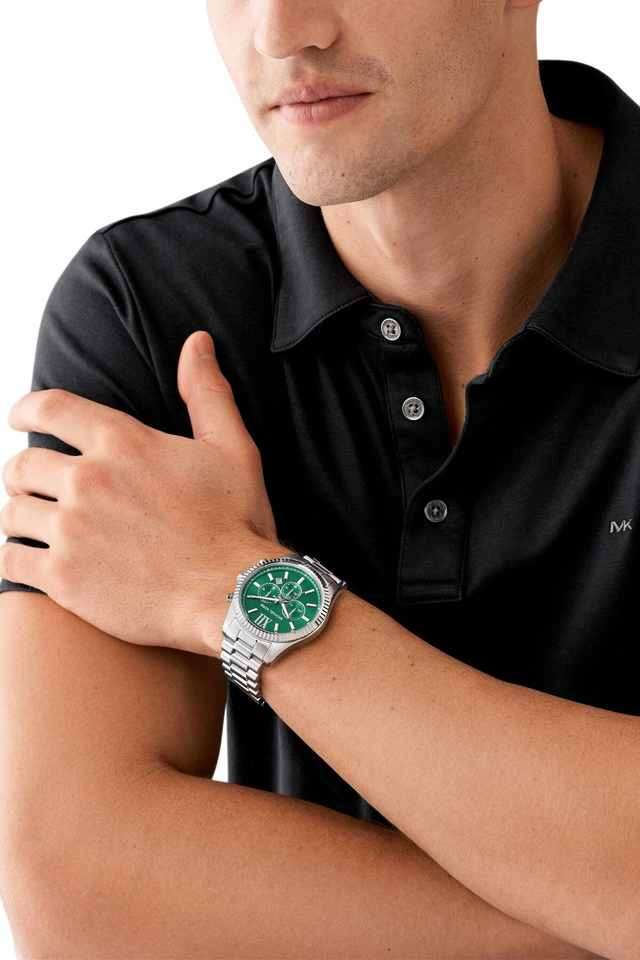 Buy MICHAEL KORS green Lexington Men's 44 mm Quartz Chronograph