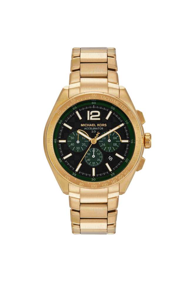 Accelerator-2-44-mm-Black-Dial-Stainless-Steel-Chronograph-Wrist-Watch-for-Men---MK9177