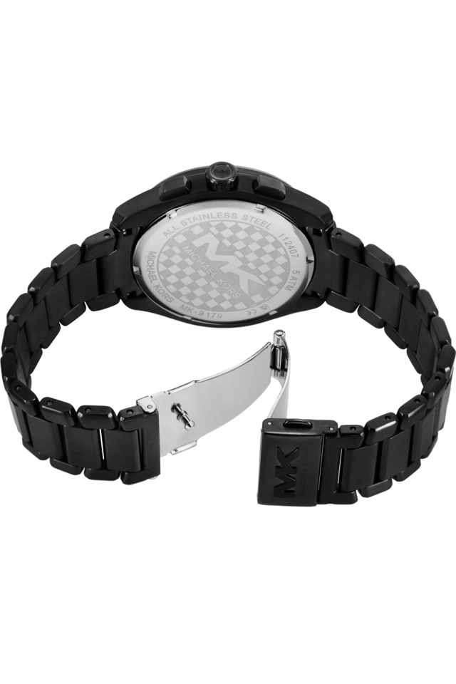 Accelerator-2.0-Men-s-44-mm-Quartz-Chronograph-Watch---Black-Dial-With-Black-Stainless-Steel-Strap-(MK9179)