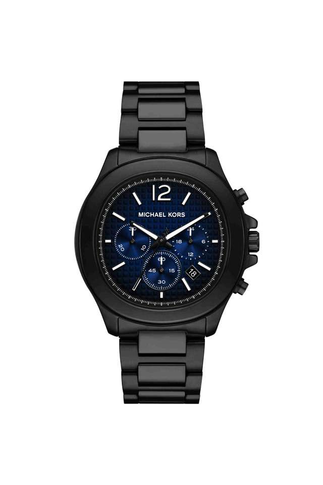 Accelerator-2.0-Men-s-44-mm-Quartz-Chronograph-Watch---Black-Dial-With-Black-Stainless-Steel-Strap-(MK9193)