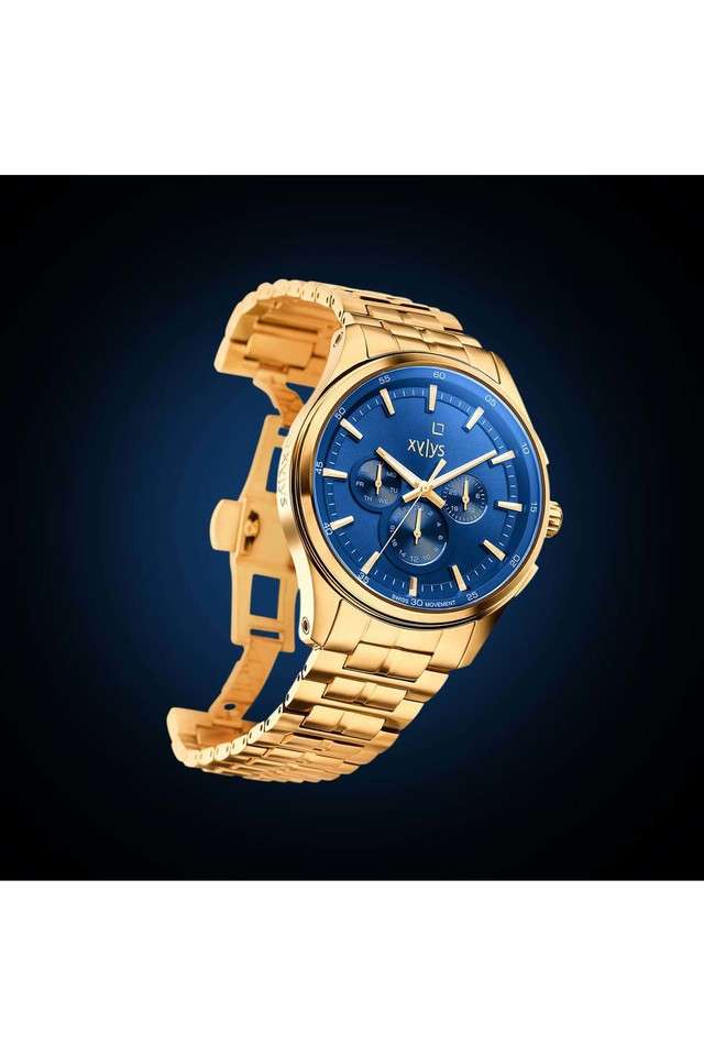 Buy XYLYS NoColour Mens 51 x 10.90 x 43 mm Blue Dial Stainless